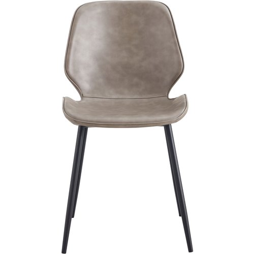 Side Dining Chair PU leather seat Natural | Stalwart DA-GSYH003N