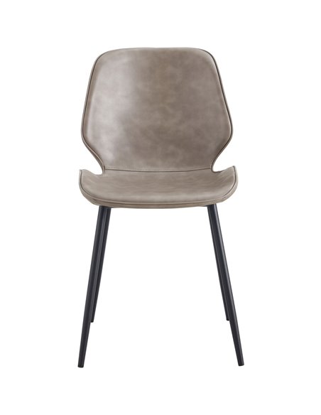 Side Dining Chair PU leather seat Natural | Stalwart DA-GSYH003N
