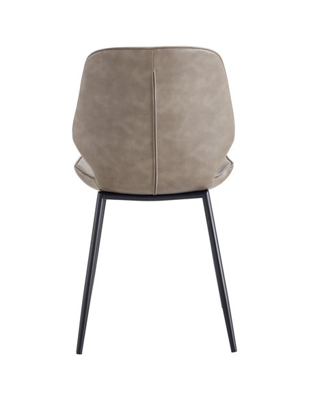 Side Dining Chair PU leather seat Natural | Stalwart DA-GSYH003N