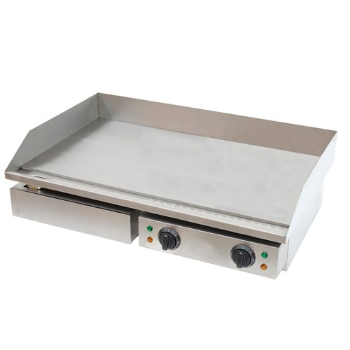 Commercial Griddle Smooth 730x500x230mm 4.4kW Electric | Stalwart DA-FT820