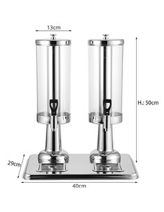 Commercial Juice Dispenser 2x3 litres | Stalwart DA-VICJDPTPC6