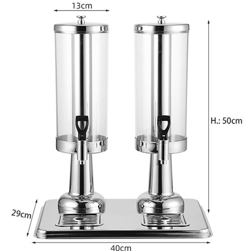 Commercial Juice Dispenser 2x3 litres | Stalwart DA-VICJDPTPC6