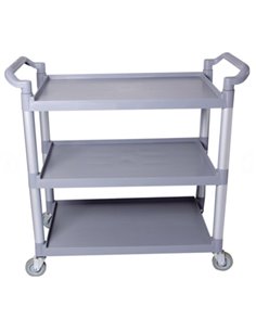 Professional Utility Trolley Multi-purpose 3 tier Grey1070x500x990mm | Stalwart DA-JYXUC407GREY