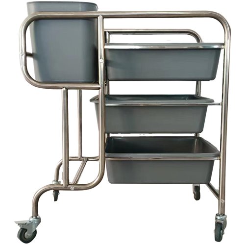 Professional Stainless Steel Bussing Trolley 800x460x950mm | Stalwart DA-JYJRC04R2