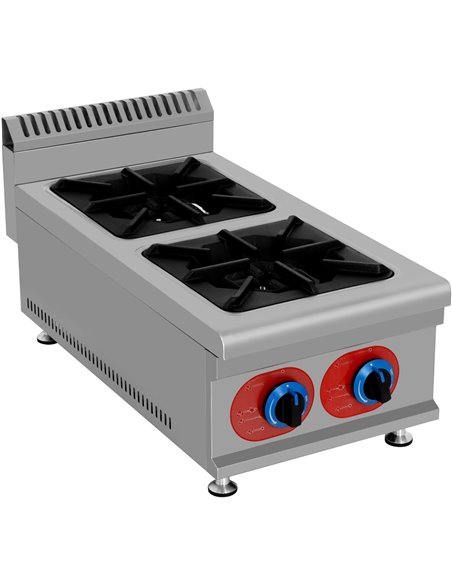 Commercial Countertop Gas Cooker 2 burners Natural Gas | Stalwart DA-GBR2H