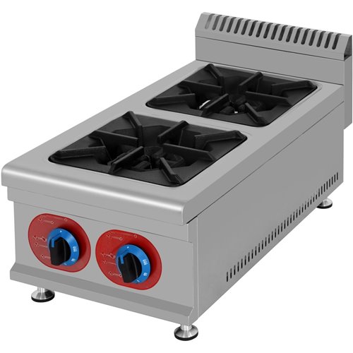Commercial Countertop Gas Cooker 2 burners Natural Gas | Stalwart DA-GBR2H