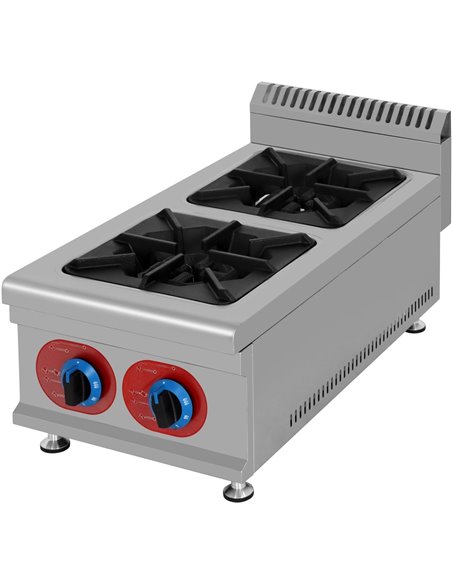 Commercial Countertop Gas Cooker 2 burners Natural Gas | Stalwart DA-GBR2H