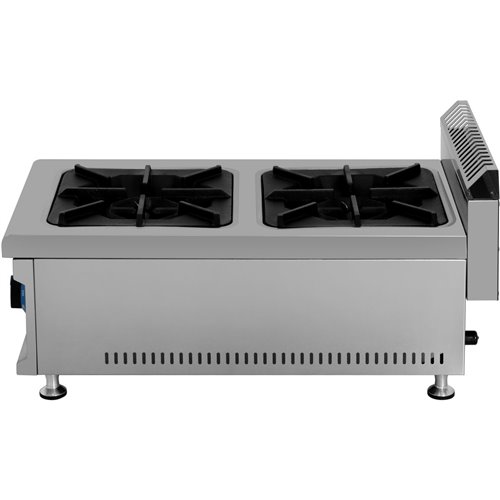 Commercial Countertop Gas Cooker 2 burners Natural Gas | Stalwart DA-GBR2H