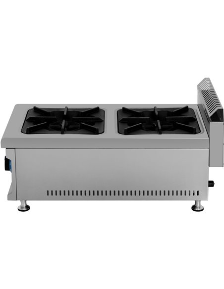 Commercial Countertop Gas Cooker 2 burners Natural Gas | Stalwart DA-GBR2H