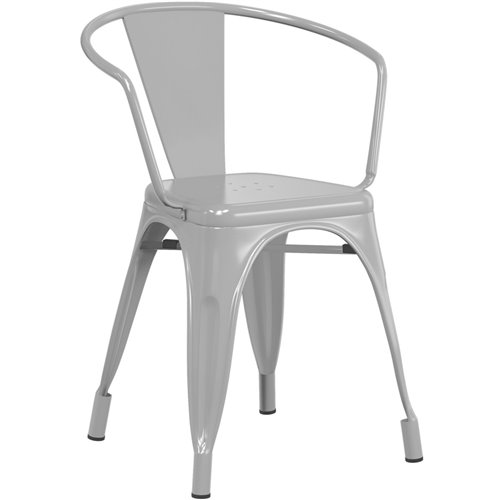 Bistro Dining Chair Steel Grey Indoors | Stalwart DA-WW167G