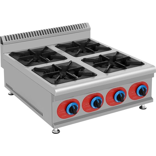 Commercial Countertop Gas Cooker 4 burners Natural Gas | Stalwart DA-GB4T