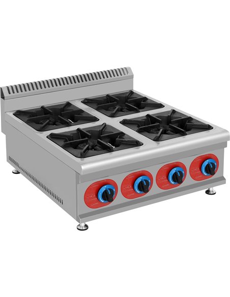 Commercial Countertop Gas Cooker 4 burners Natural Gas | Stalwart DA-GB4T