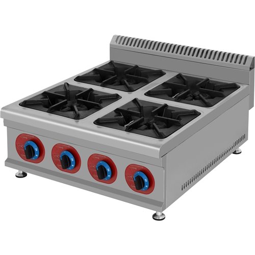 Commercial Countertop Gas Cooker 4 burners Natural Gas | Stalwart DA-GB4T