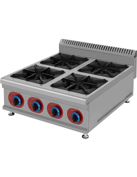 Commercial Countertop Gas Cooker 4 burners Natural Gas | Stalwart DA-GB4T