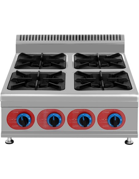Commercial Countertop Gas Cooker 4 burners Natural Gas | Stalwart DA-GB4T