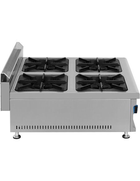 Commercial Countertop Gas Cooker 4 burners Natural Gas | Stalwart DA-GB4T