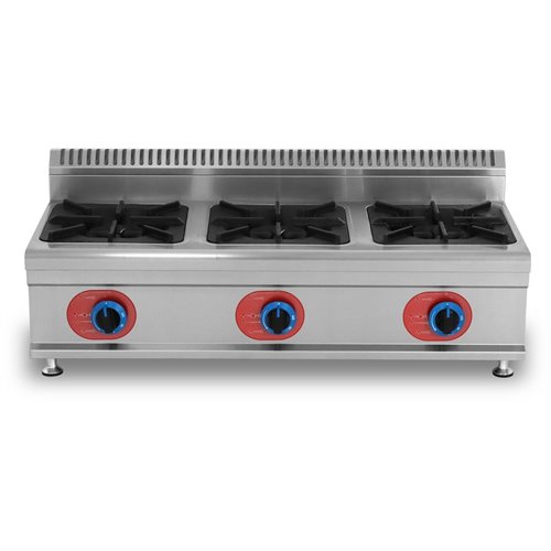 Commercial Countertop Gas Cooker 3 burners Natural Gas | Stalwart DA-GB3T