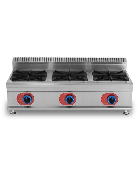 Commercial Countertop Gas Cooker 3 burners Natural Gas | Stalwart DA-GB3T