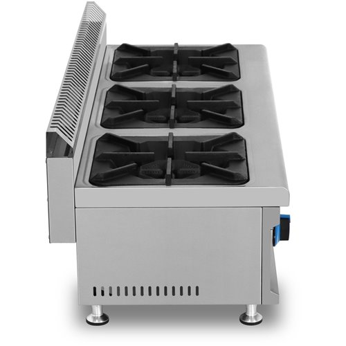 Commercial Countertop Gas Cooker 3 burners Natural Gas | Stalwart DA-GB3T