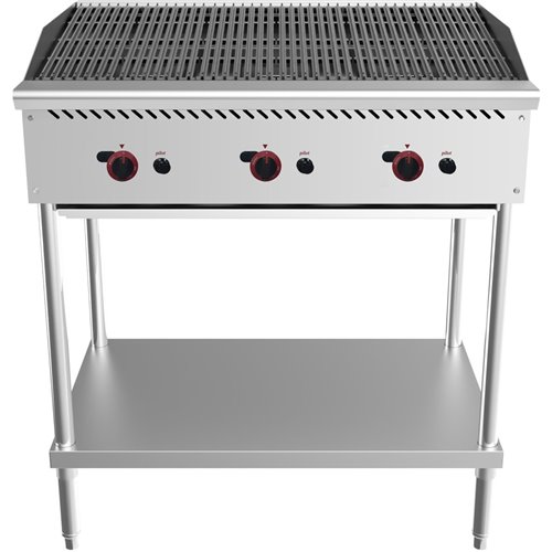 Commercial Gas Chargrill Freestanding 910mm Width | Stalwart DA-MGL36MF