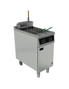 Falcon 400 Series Twin Pan Twin Basket Electric Filtration Fryer Programmable with Fryer Angel