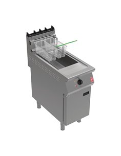 Falcon F900 Twin Basket Fryer with Filtration & Fryer Angel on Feet Natural Gas