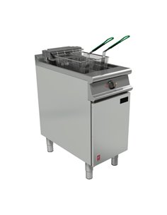 Falcon Dominator Plus Twin Basket Fryer with Filtration & Fryer Angel on Feet