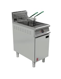 Falcon Dominator Plus Twin Basket Gas Fryer with Filtration & Fryer Angel Natural Gas