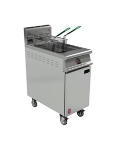 Falcon Dominator Plus Twin Basket Gas Fryer & Fryer Angel on Castors Natural Gas