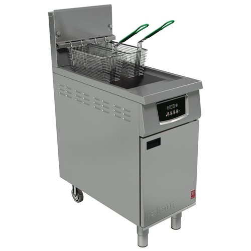 Falcon 400 Series Single Pan Twin Basket Gas Filtration Fryer Programmable with Fryer Angel Propane Gas