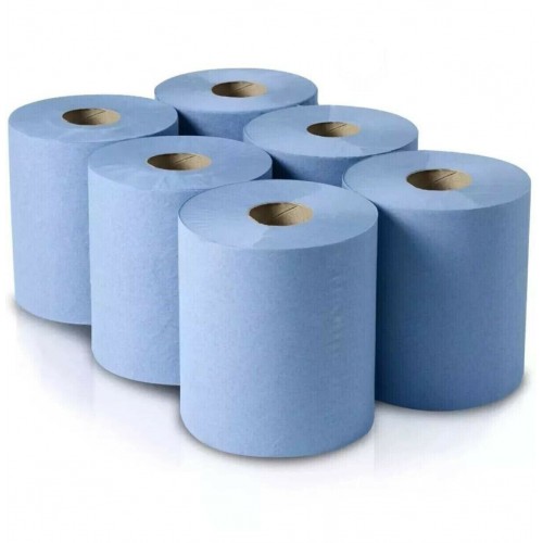 Blue Centrefeed Rolls Paper Roll 2ply 120m 6 Pack