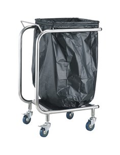 Professional Waste Bag Holder Trolley | Stalwart DA-STBH02