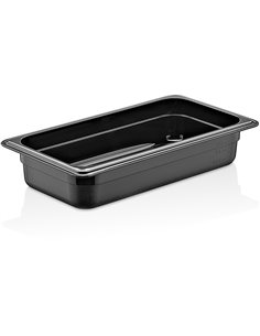 Polypropylene Gastronorm Pan GN1/3 Depth 100mm Black | Stalwart DA-GNPP13100B