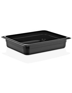 Polypropylene Gastronorm Pan GN1/2 Depth 100mm Black | Stalwart DA-GNPP12100B