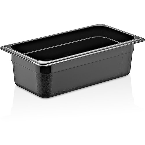 Polypropylene Gastronorm Pan GN1/3 Depth 200mm Black | Stalwart DA-GNPP13200B