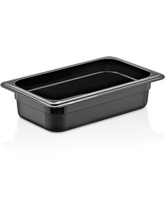 Polypropylene Gastronorm Pan GN1/4 Depth 100mm Black | Stalwart DA-GNPP14100B