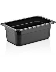 Polypropylene Gastronorm Pan GN1/4 Depth 200mm Black | Stalwart DA-GNPP14200B