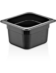 Polypropylene Gastronorm Pan GN1/6 Depth 200mm Black | Stalwart DA-GNPP16200B