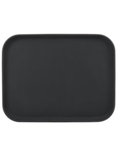 Serving Tray Polypropylene Rectangular 430x305mm Black | Stalwart DA-TF0003