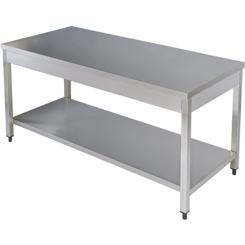 Professional Work table Stainless steel Bottom shelf 1400x700x900mm | Stalwart DA-VT147SL