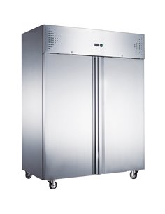 Professional Refrigerator Upright cabinet 1200 litres Stainless steel Twin door GN2/1 Ventilated cooling | Stalwart DA-R1200V