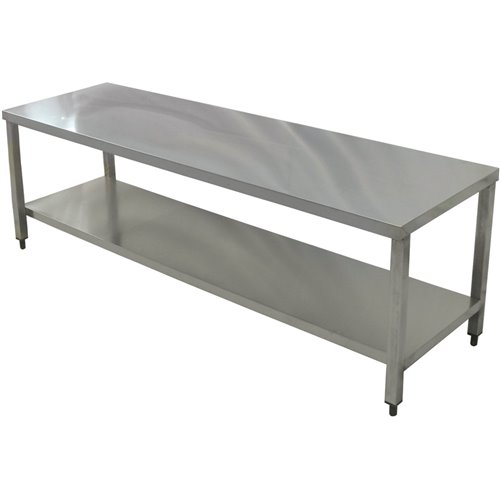 Professional Work table Stainless steel Bottom shelf 2000x600x900mm | Stalwart DA-VT206SL