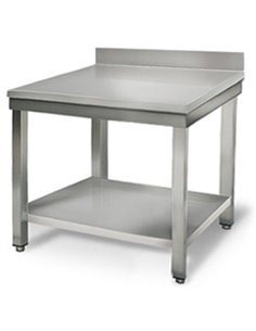 Professional Work table Stainless steel Bottom shelf Upstand 800x600x900mm | Stalwart DA-VT86SLB