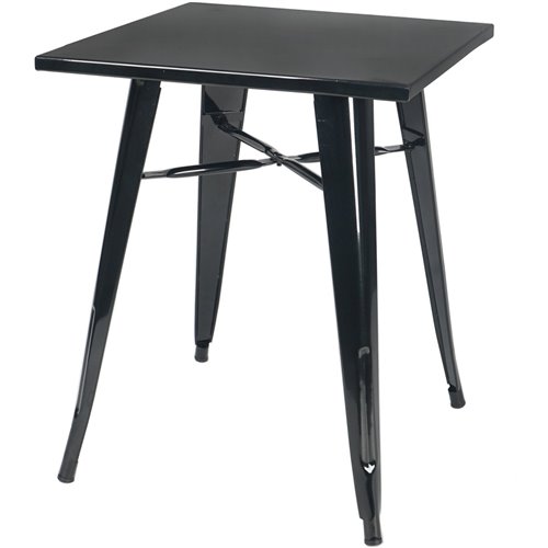 Bistro Table Steel Black 800x800mm Indoors | Stalwart DA-GSTB00130