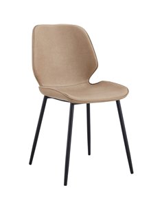 Side Dining Chair PU leather seat Light Brown| Stalwart DA-GSYH003LB