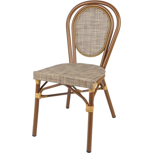 Bistro Wicker Sidechair Aluminium Indoors &amp Outdoors | Stalwart DA-GS60872