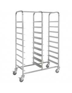 Commercial Dishwasher Basket Trolley Stainless steel 2x9 levels 1185x533x1700mm | Stalwart DA-RT5509D