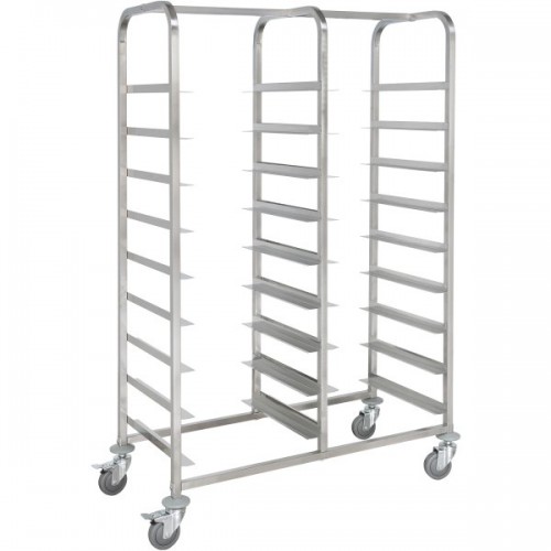 Commercial Dishwasher Basket Trolley Stainless steel 2x9 levels 1185x533x1700mm | Stalwart DA-RT5509D