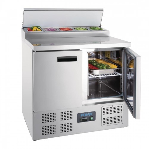 Polar Refrigerated Pizza and Salad Prep Counter 254Ltr G604