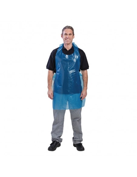 Disposable Polythene Aprons Blue